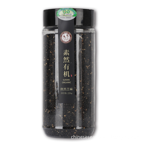 Roasted organic black sesame seeds 220g